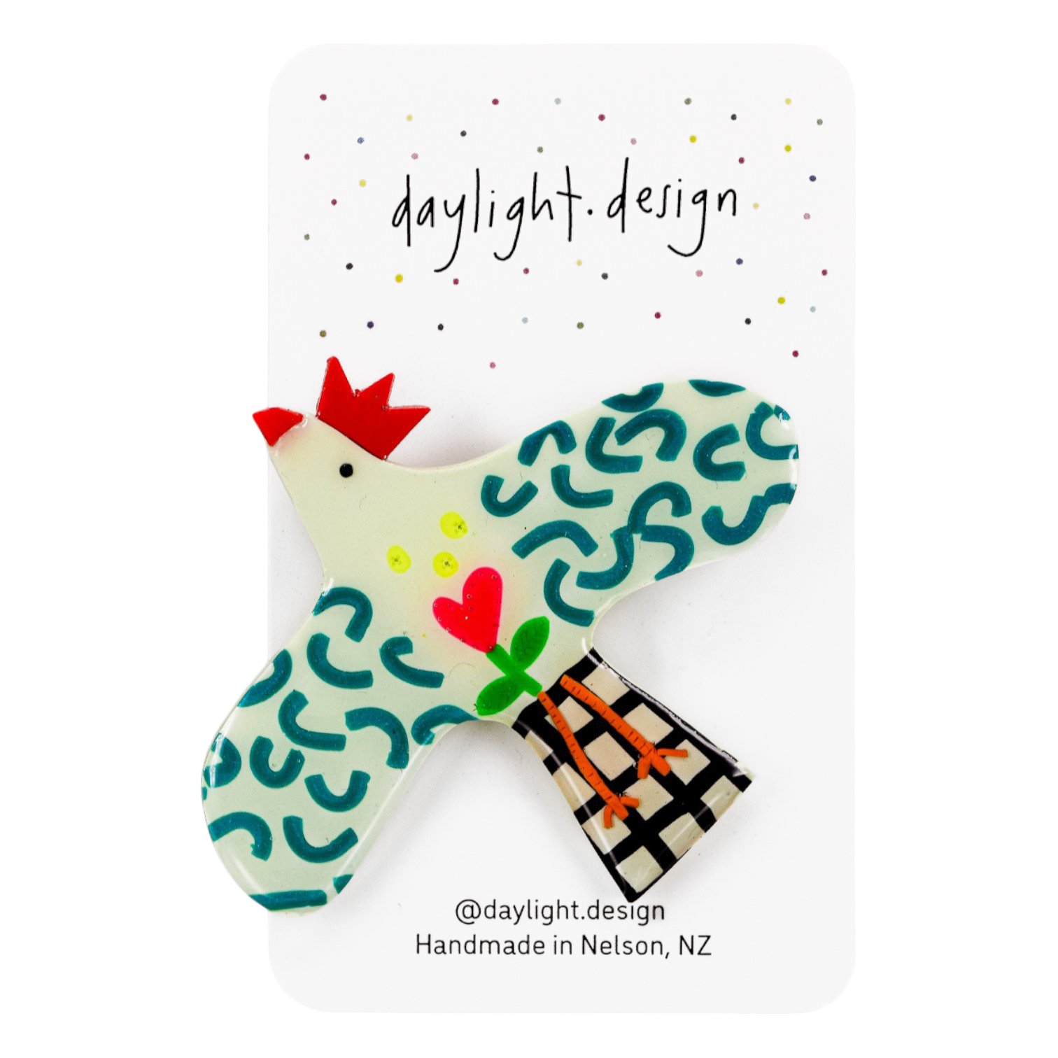 Daylight Design Crown Handmade Resin Broach