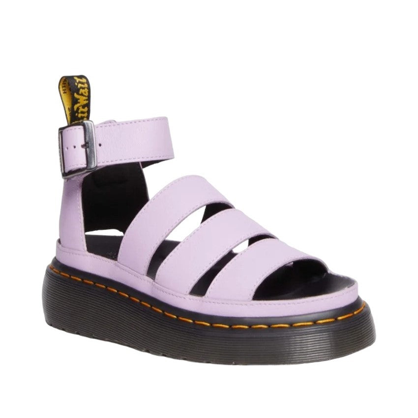 Blaire Women's Pisa Leather Strap Sandals in Parchment Beige | Dr. Martens