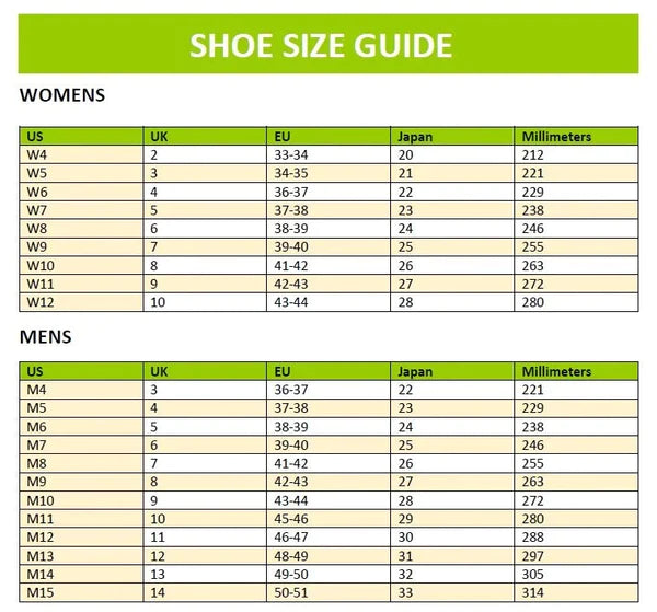 Crocs m7w9 discount size chart