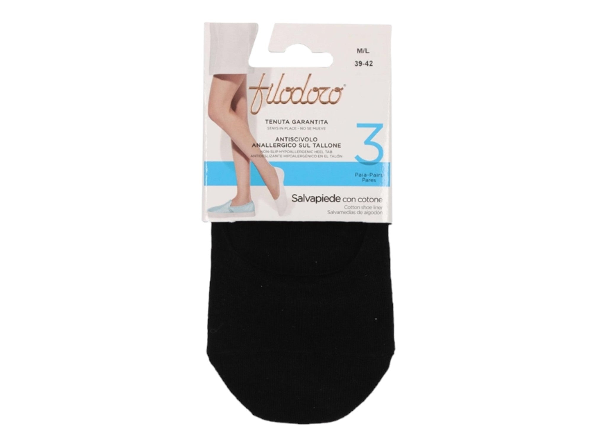 Filodoro Cotton Sockettes - 3 Pack