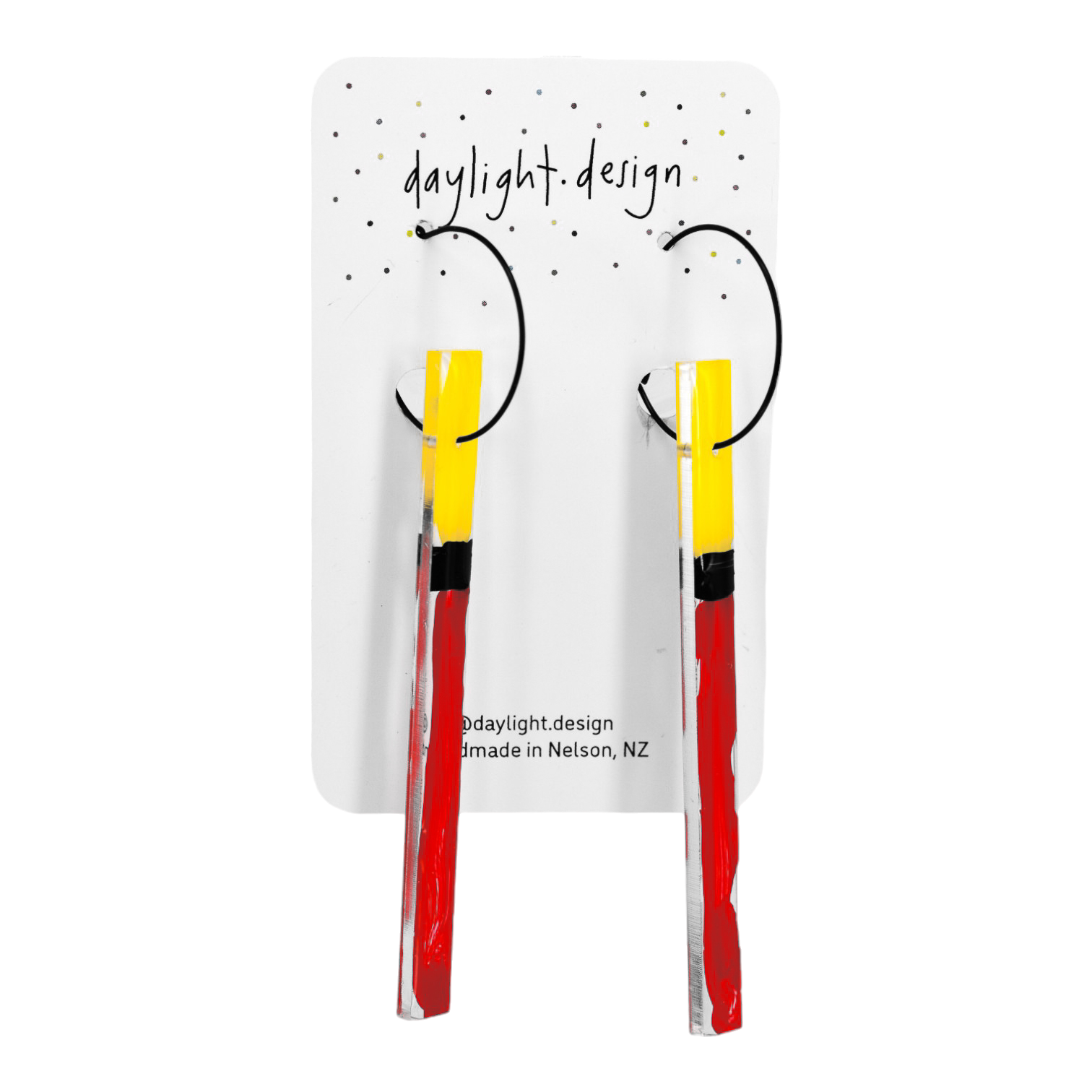 Daylight Design Long Handmade Resin Earrings