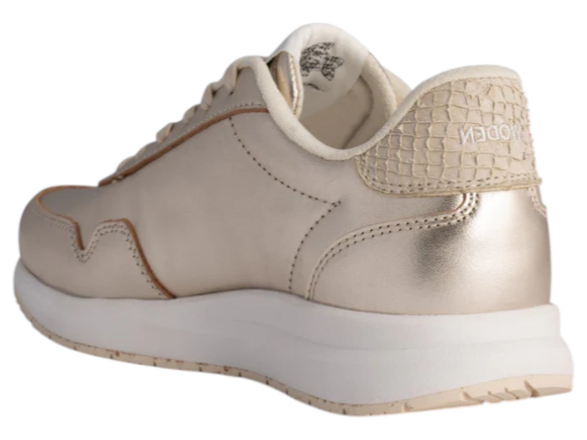 Woden Nora Natural Soft Metallic Sneaker - Women's