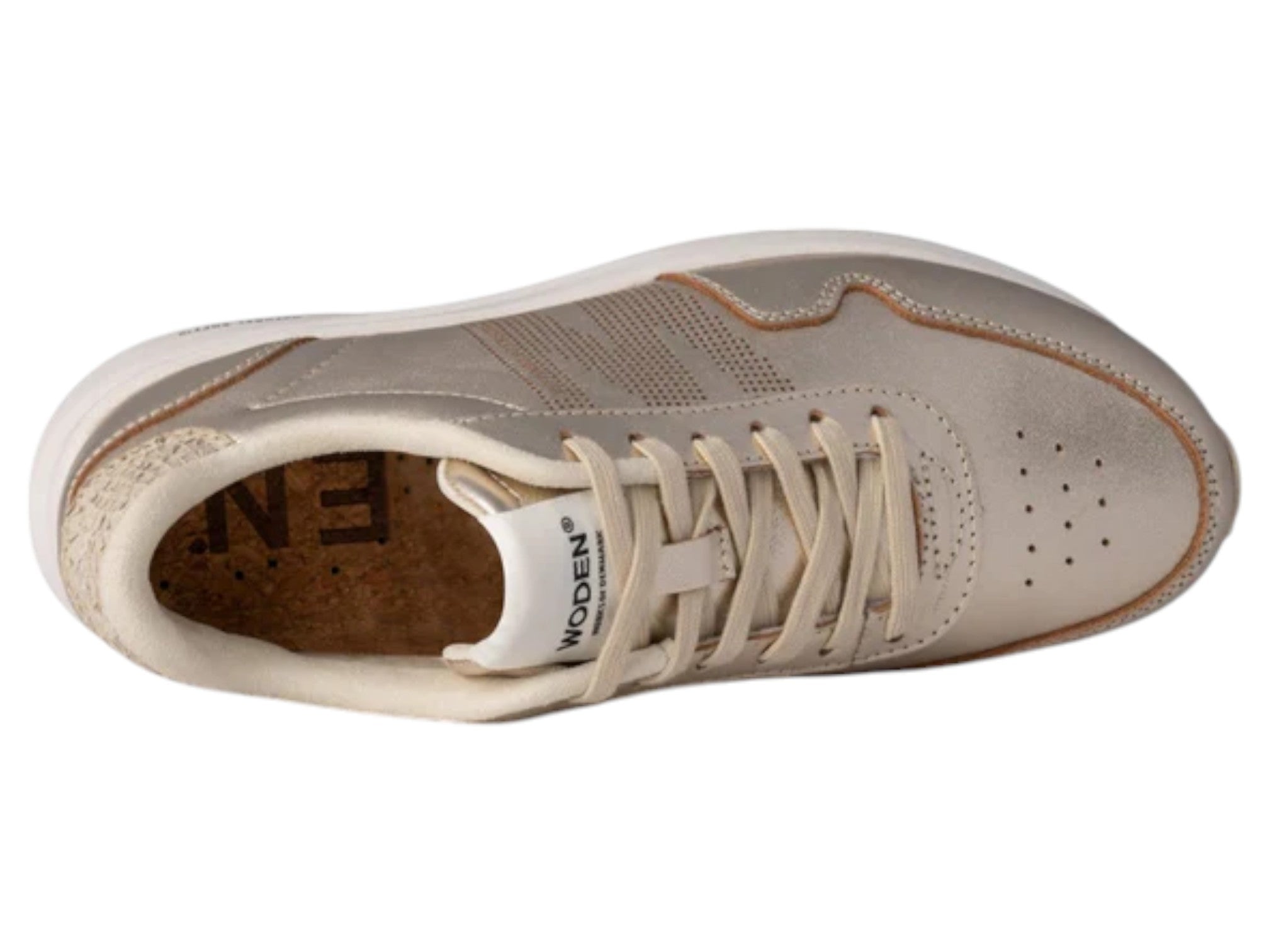 Woden Nora Natural Soft Metallic Sneaker - Women's